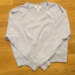 Athleta girl cropped Light Blue Crewneck Sweatshirt